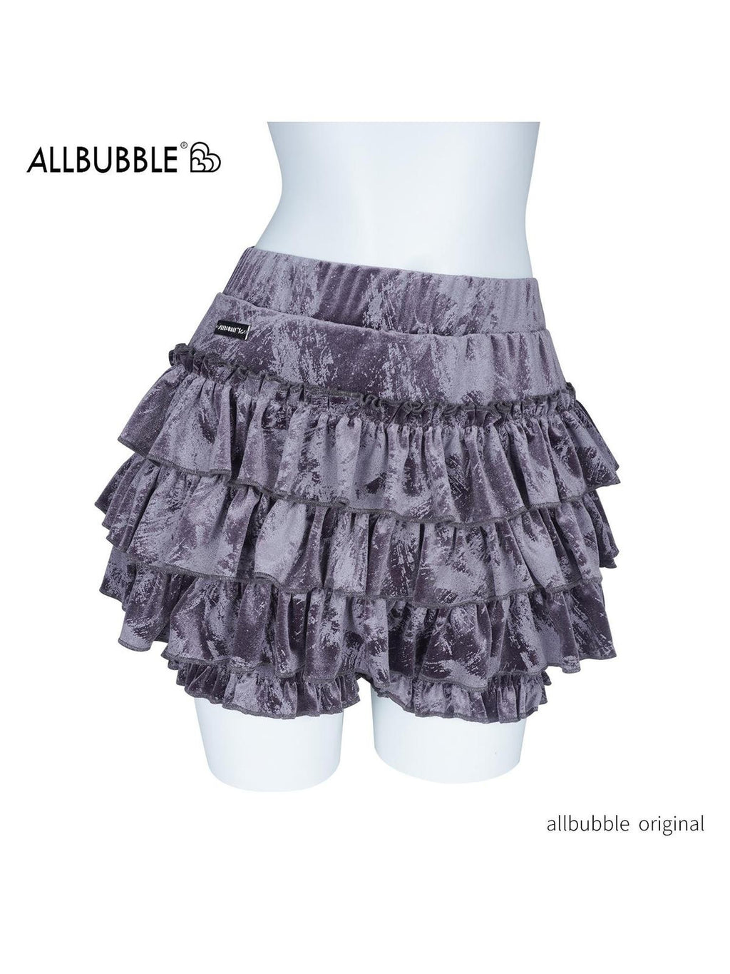 allbubble Puff Ruffle Velvet Cake Women's Polyester Tiered Skirts