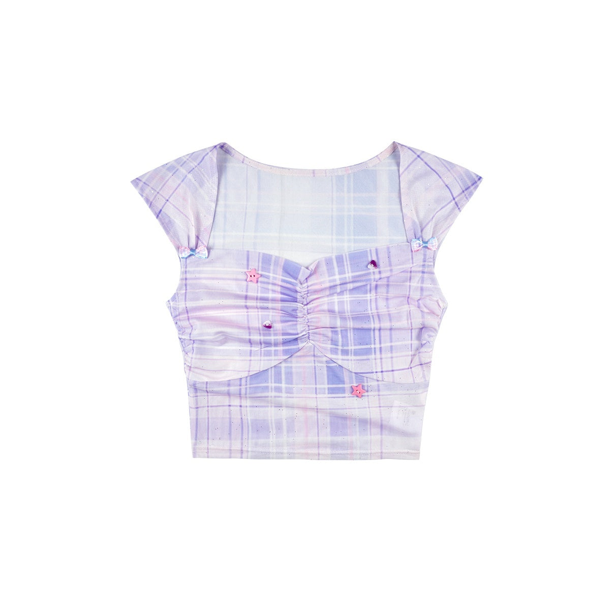 allbubble_Purple_Glitter_Plaid_Mesh_Handmade_Diy_Cropped_Women's_Tank_Tops_901554491654_MISSTT