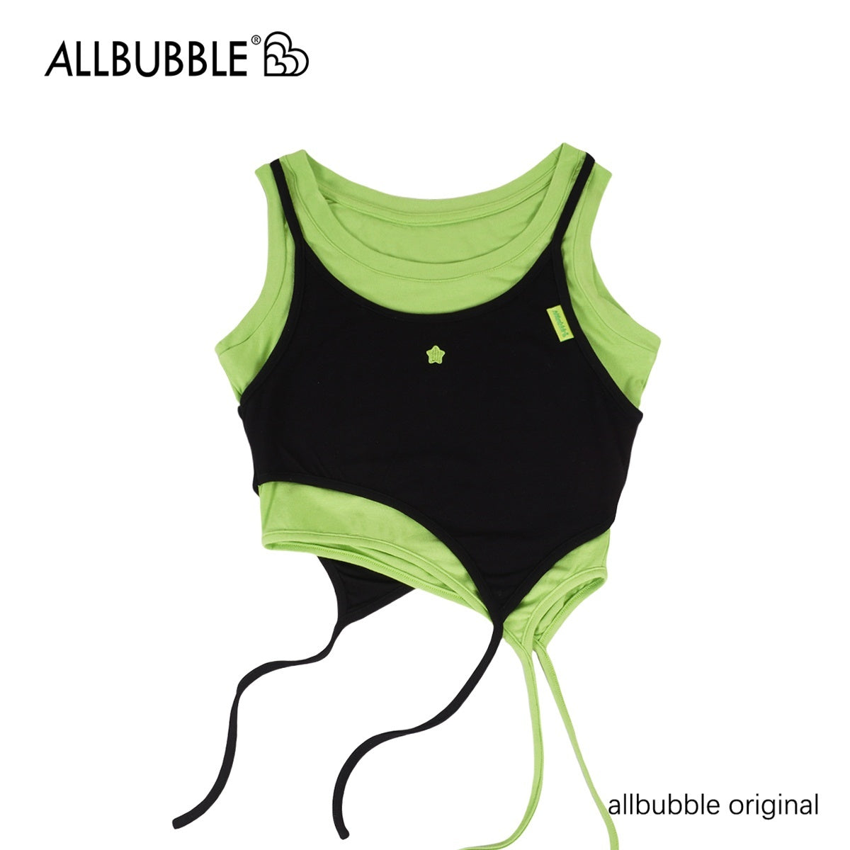 allbubble_Star_Print_Faux_Layered_Slim_Fit_Cotton_Women's_Tank_Tops_915110236713_MISSTT