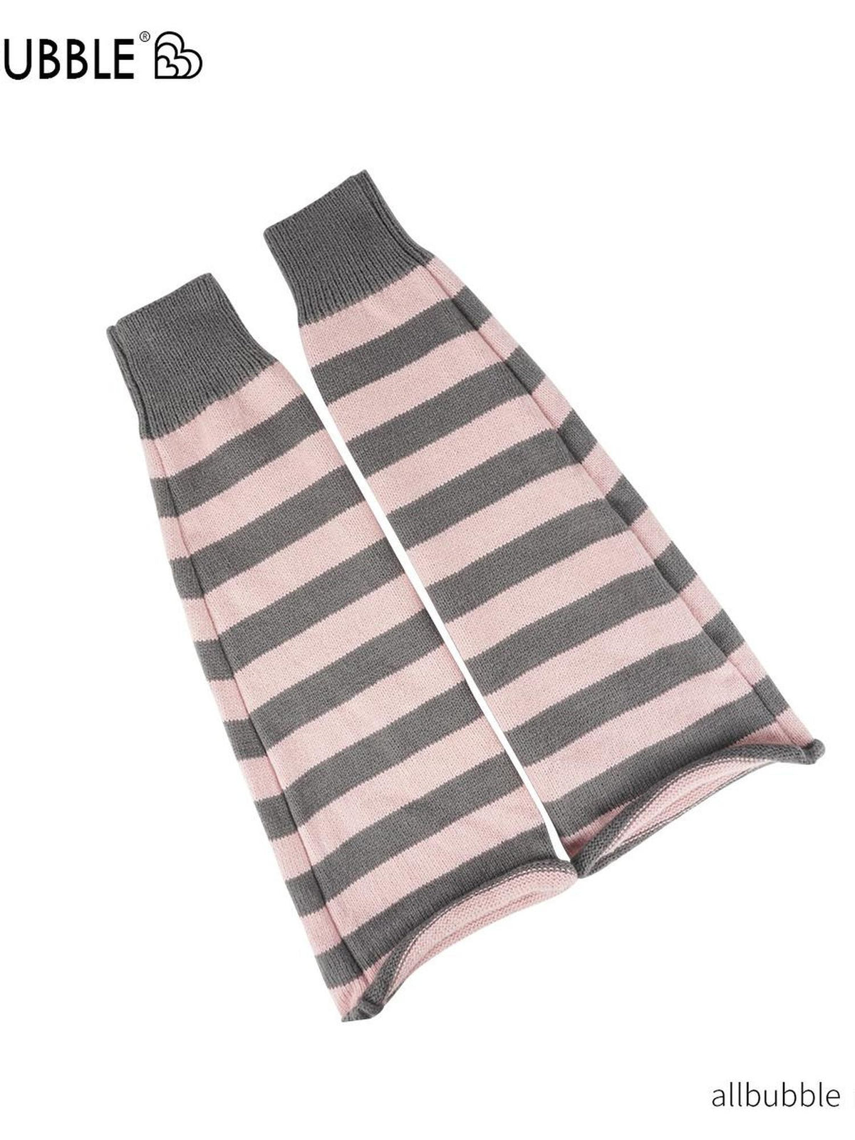 allbubble Striped Gradient Candy Color Women's Acrylic Leg Warmers