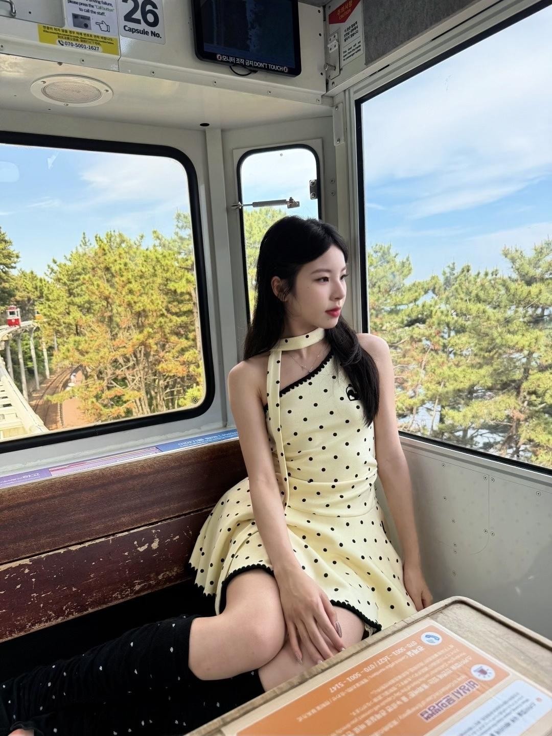 allbubble Vintage Polka Dot Color Block Sleeveless Women's Halter Mini Dresses
