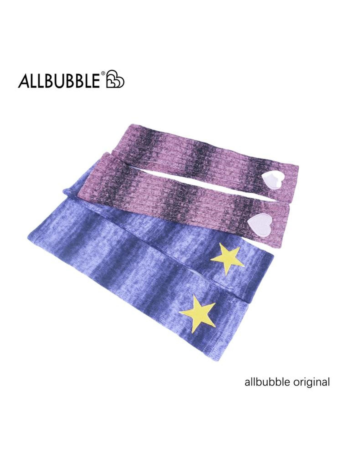 allbubble Y2k Star Embroidered Striped Women's Polyester Arm Warmers