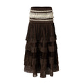 NO_ROMANCE_High_Waist_Court_Tassel_A_Line_Casual_Brown_No_Stretch_Maxi_Skirts_MISSTT