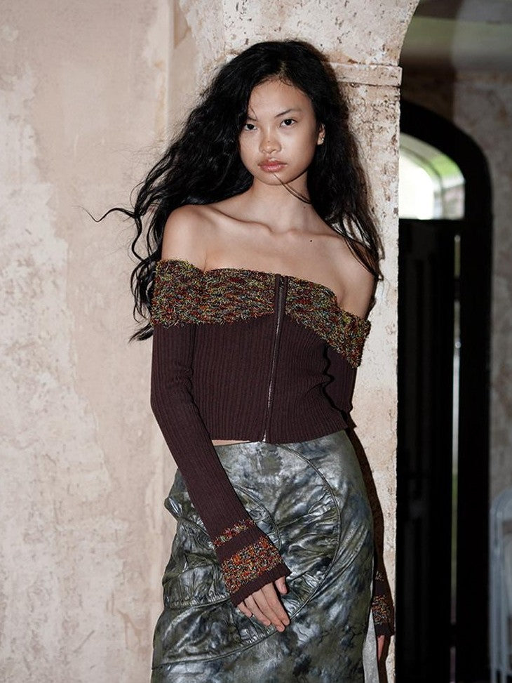 badtaste Army Green Patchwork Colorblock Spiral Ruched Pleat Women's Mini Skirts