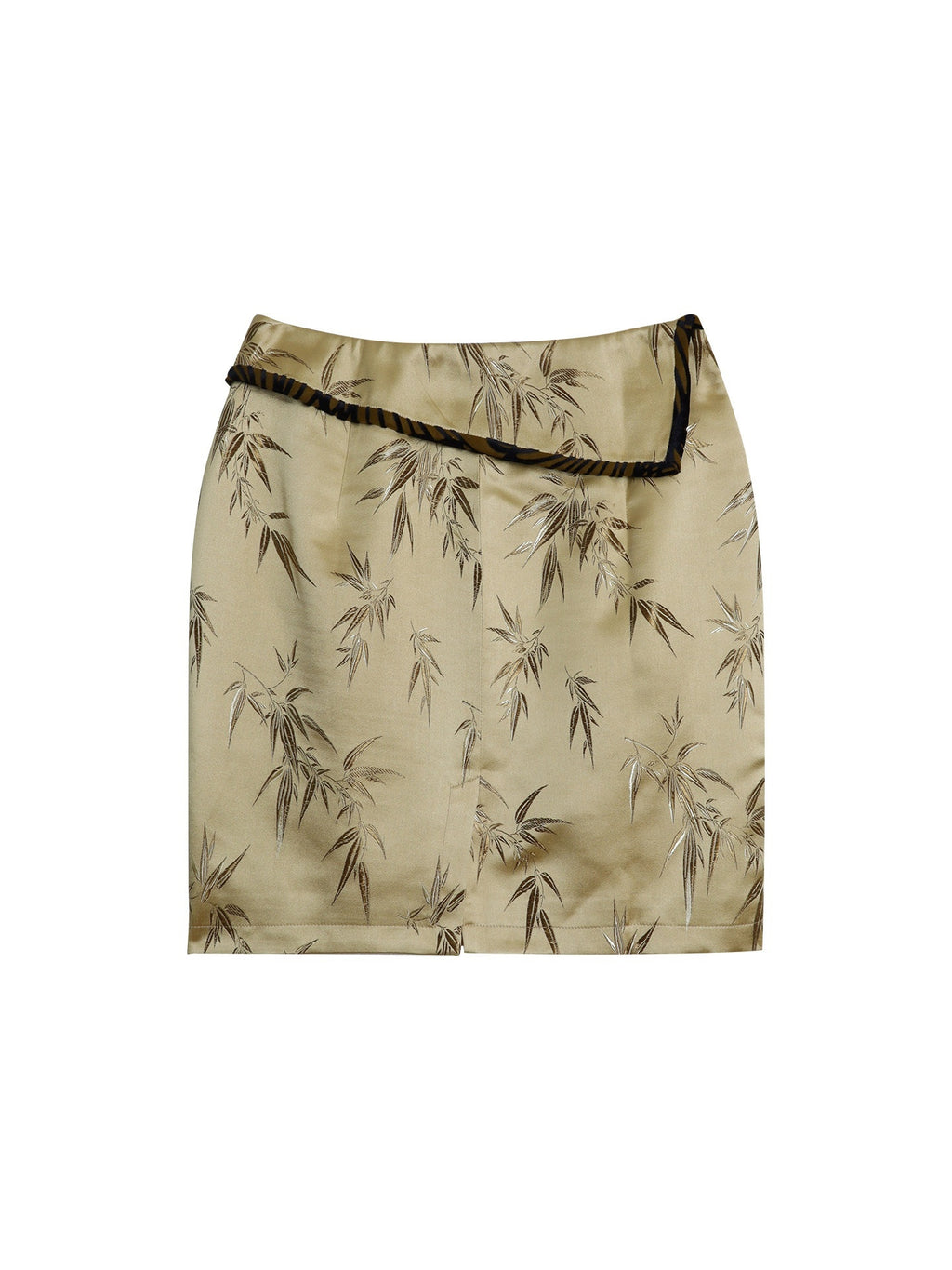 badtaste_Bamboo_Leaf_Jacquard_Retro_New_Chinese_Style_Women's_Champagne_Gold_Mini_Skirts_1047036964849_MISSTT