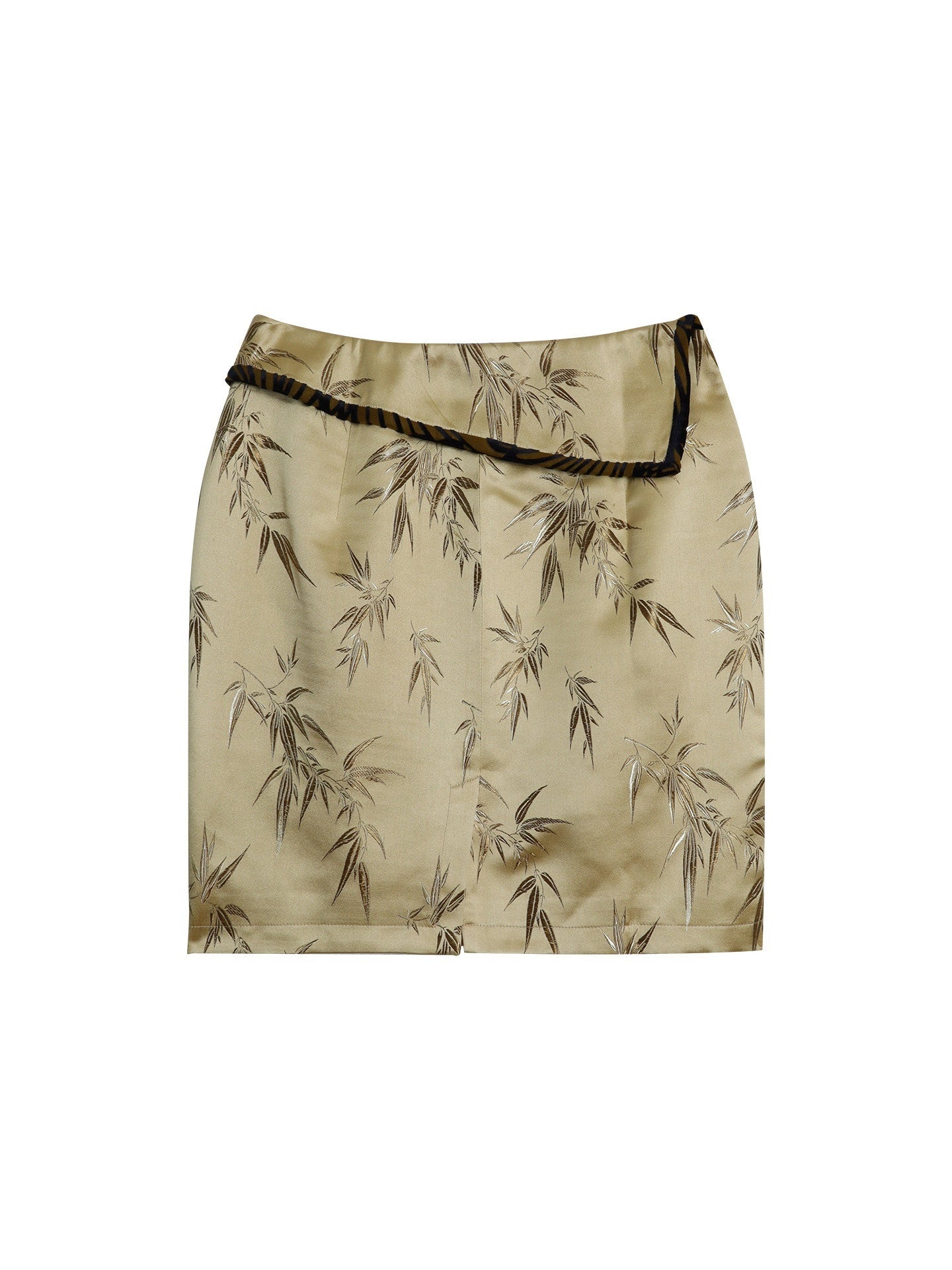 badtaste_Bamboo_Leaf_Jacquard_Retro_New_Chinese_Style_Women's_Champagne_Gold_Mini_Skirts_1047036964849_MISSTT