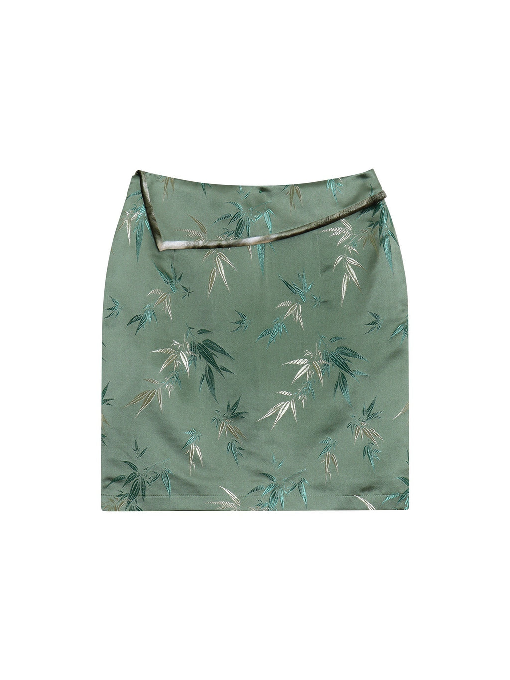 badtaste_Bamboo_Leaf_Jacquard_Retro_New_Chinese_Style_Women's_Champagne_Gold_Mini_Skirts_1047036964849_MISSTT