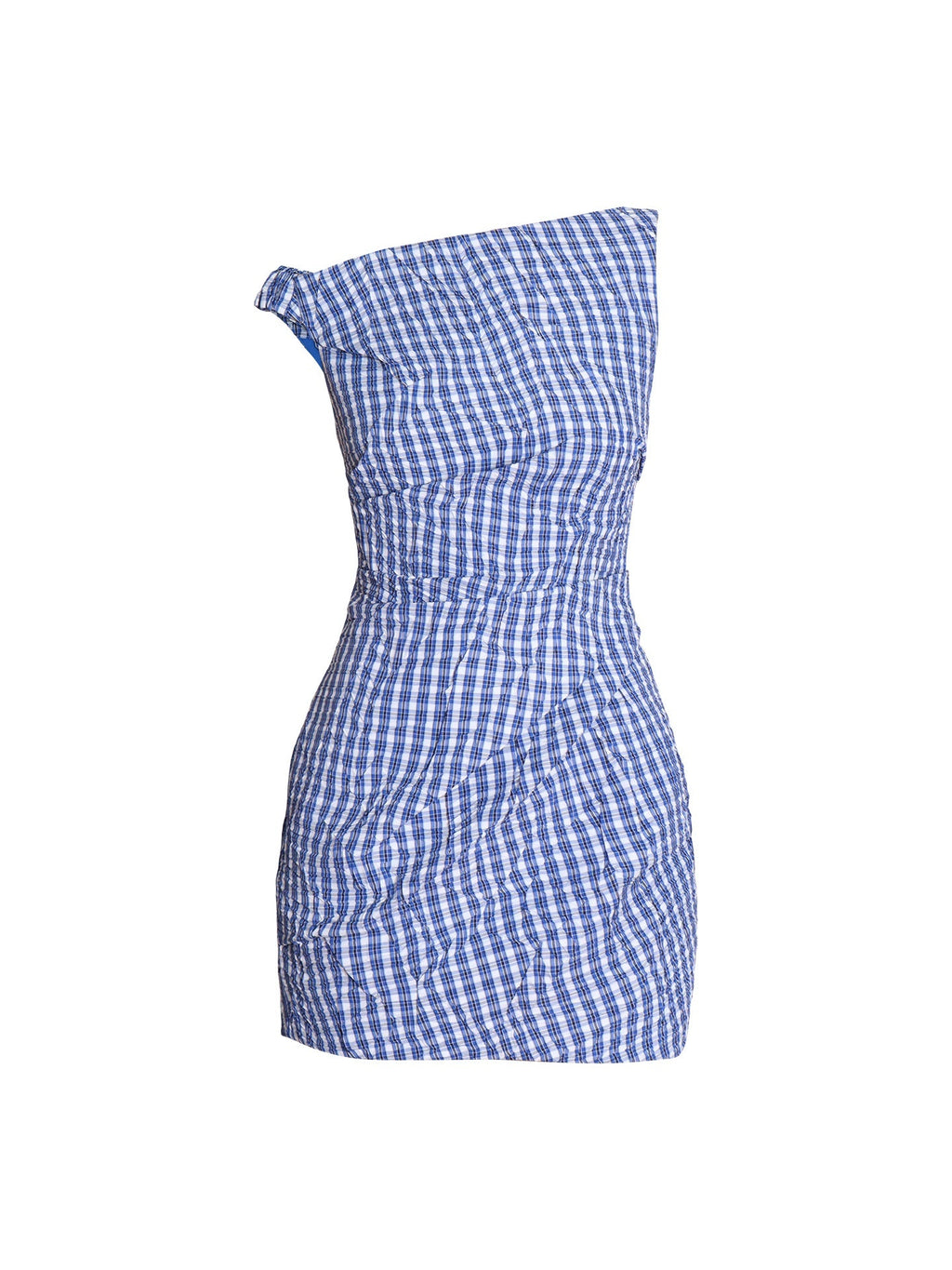badtaste_Blue_Plaid_Vintage_Pleated_Asymmetrical_Women's_Off-shoulder_Mini_Dresses_1039777011309_MISSTT