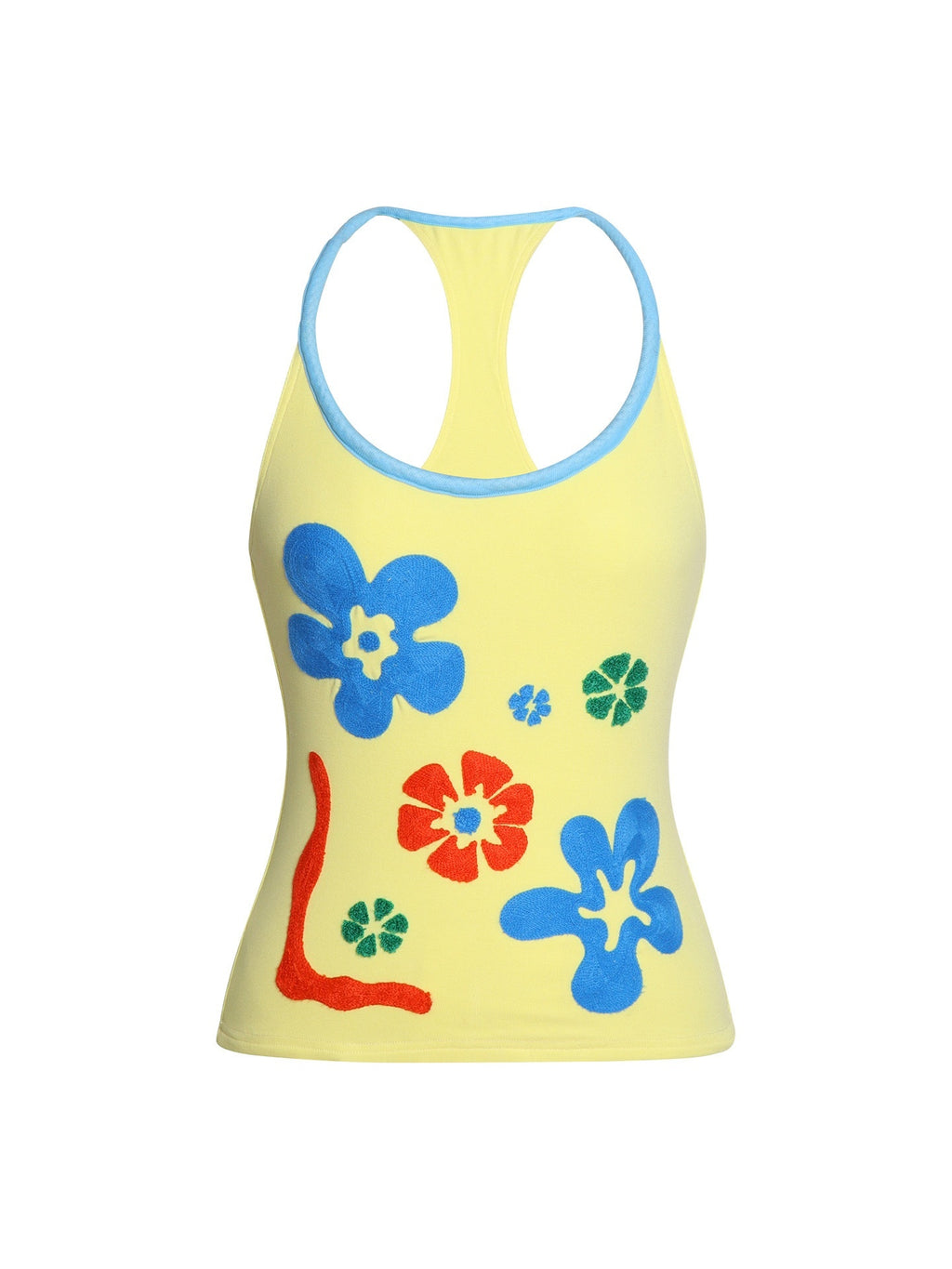 badtaste_Bright_Colorblock_3d_Embroidered_Floral_Racerback_Women's_Heavyweight_Halter_Tops_1060600776181_MISSTT