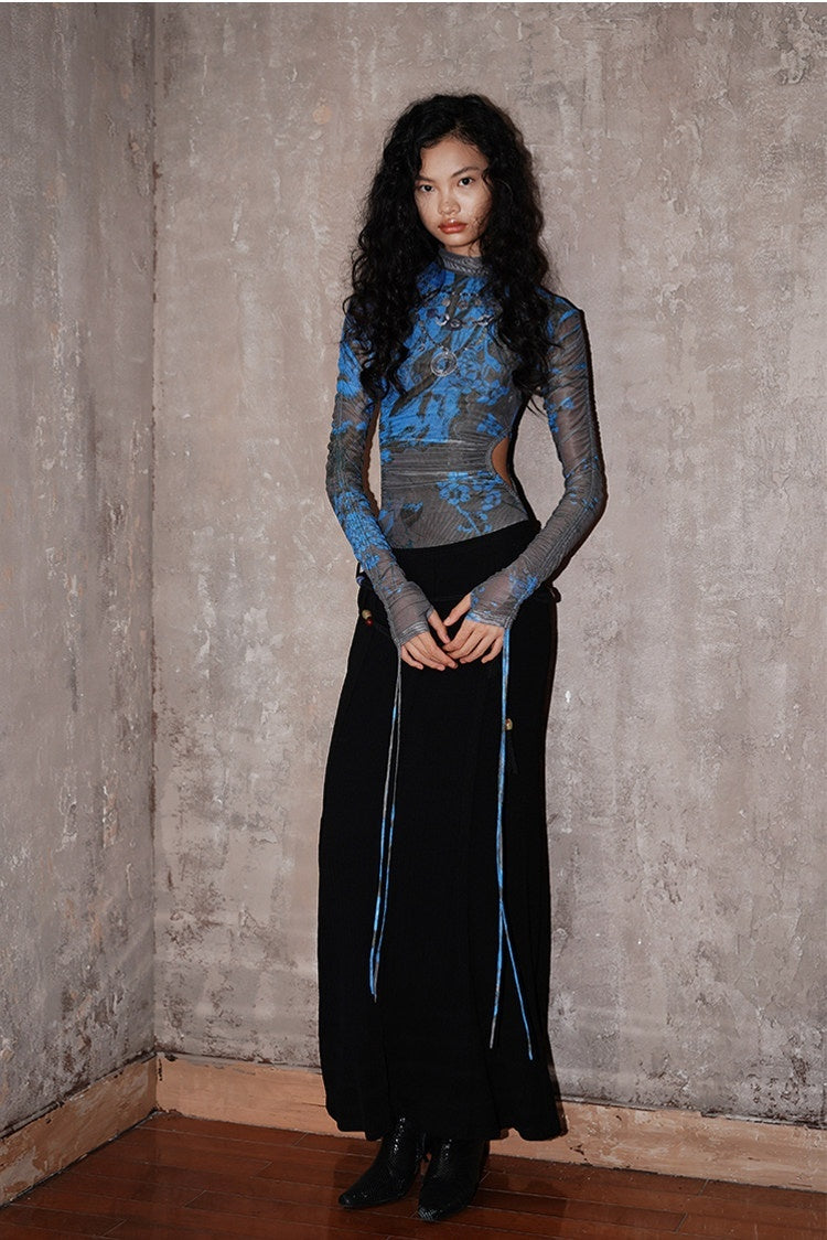 badtaste_Chinese_Print_Mesh_Panel_Colorblock_Slim_Women's_Mesh_Bodycon_Maxi_Dresses_735319422478_MISSTT