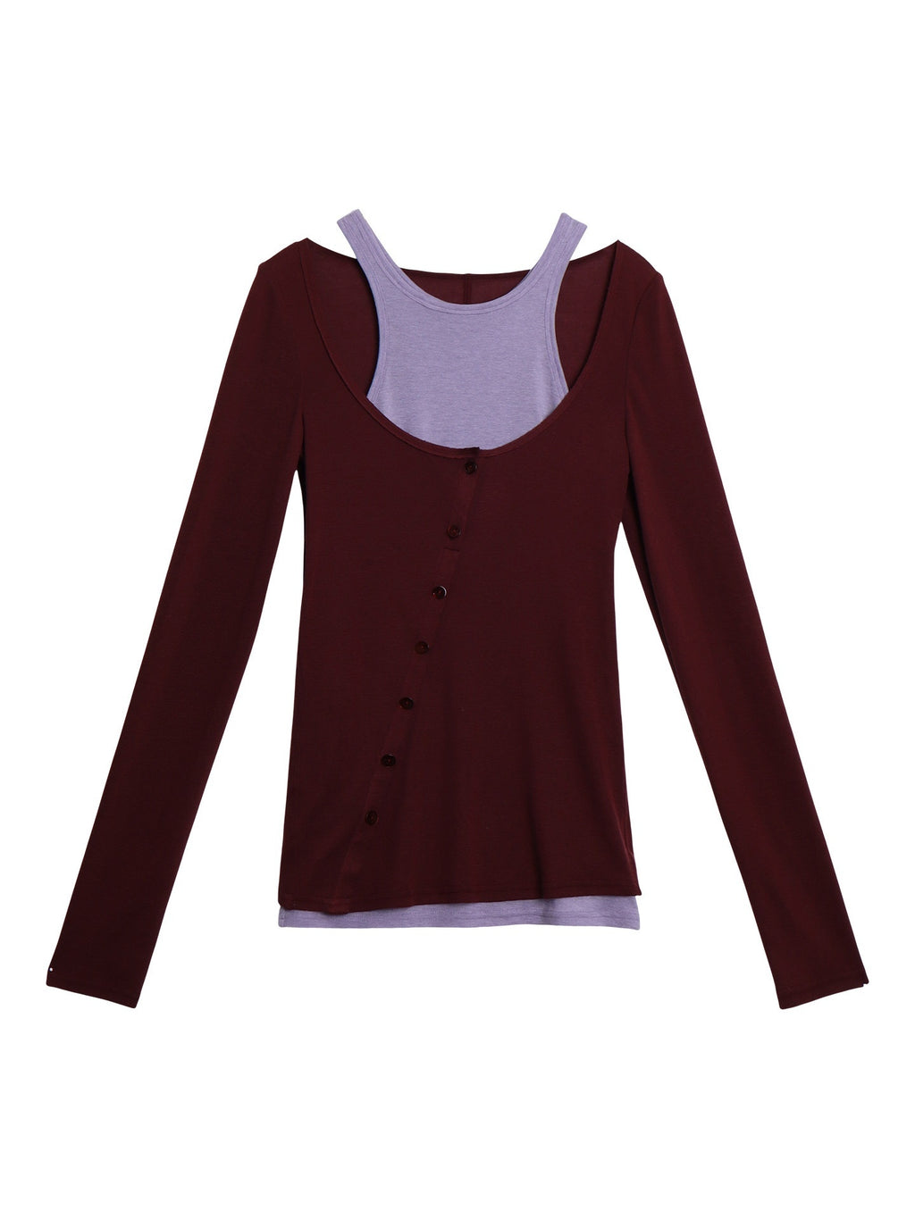 badtaste_Colorblock_Faux_Two_Layer_Slim_Women's_Tencel_Wool_Long_Sleeve_T-shirts_990813357168_MISSTT