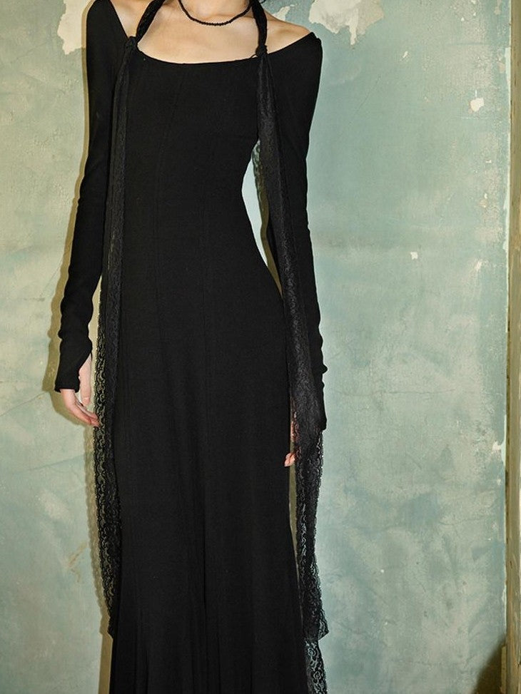 badtaste Convertible Vintage Slim Split Fishtail U Neck Women's Bodycon Maxi Dresses