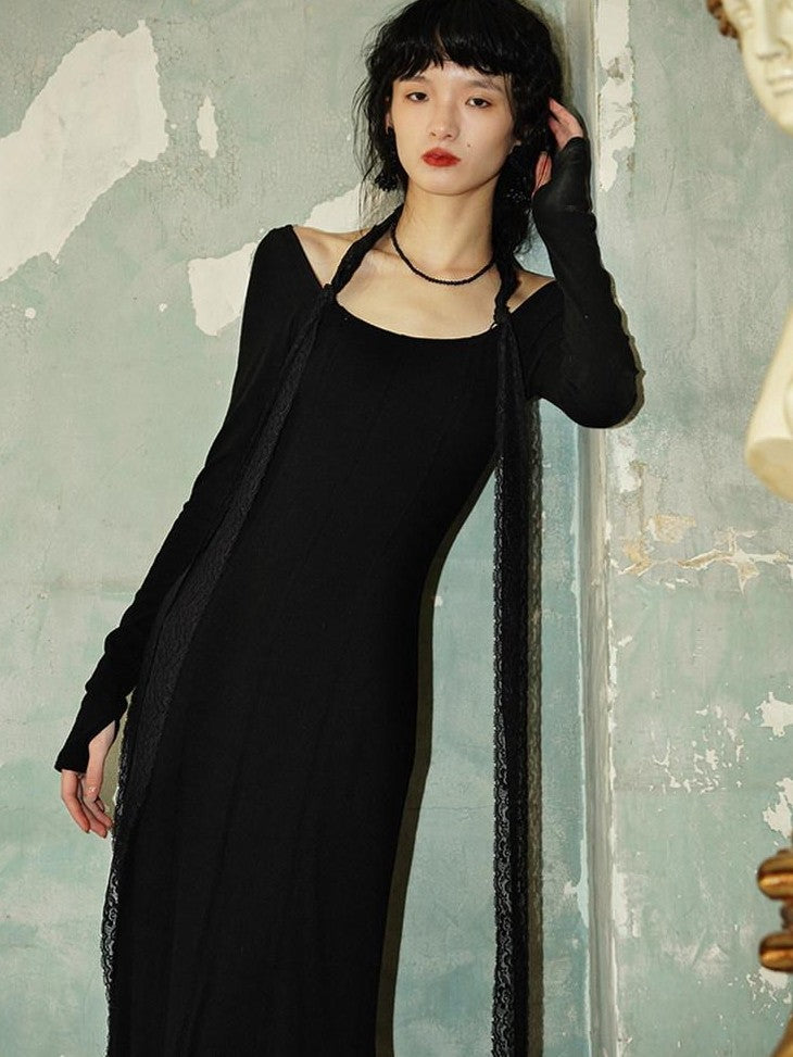 badtaste Convertible Vintage Slim Split Fishtail U Neck Women's Bodycon Maxi Dresses