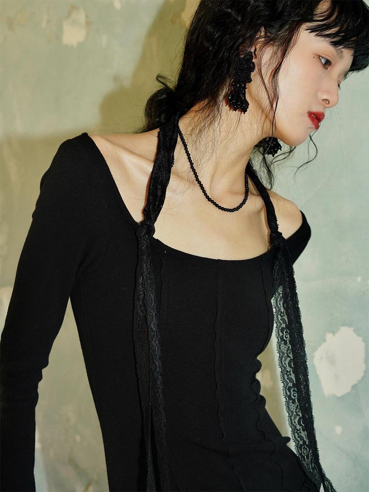 badtaste Convertible Vintage Slim Split Fishtail U Neck Women's Bodycon Maxi Dresses