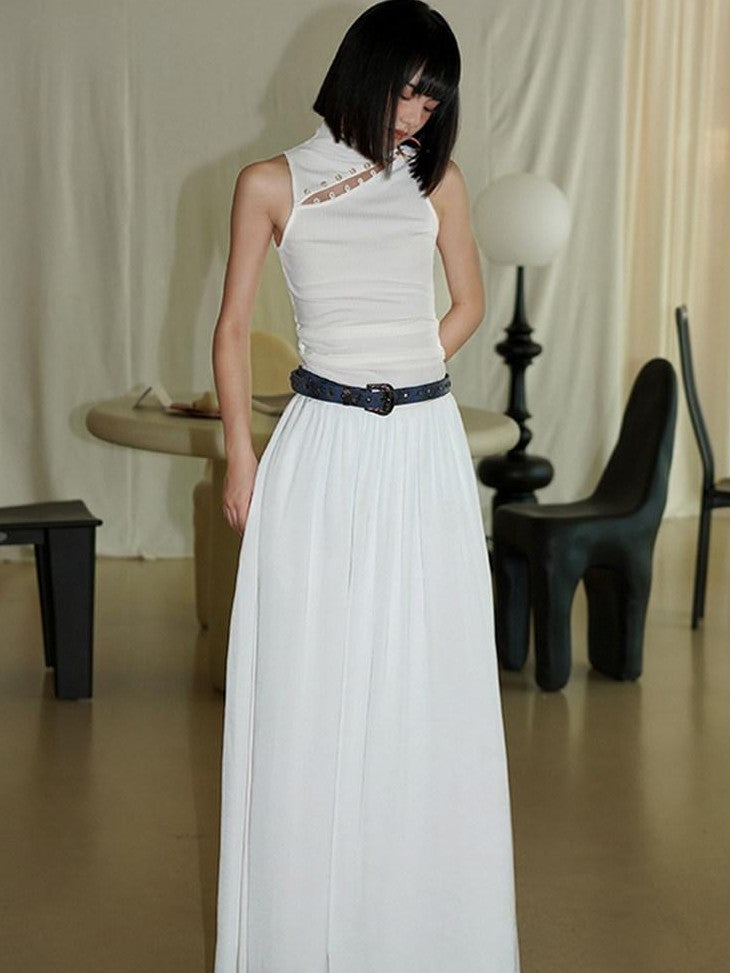 Edgy Western Niche Design Women's Pu Versatile Cool Blue Apricot Belts