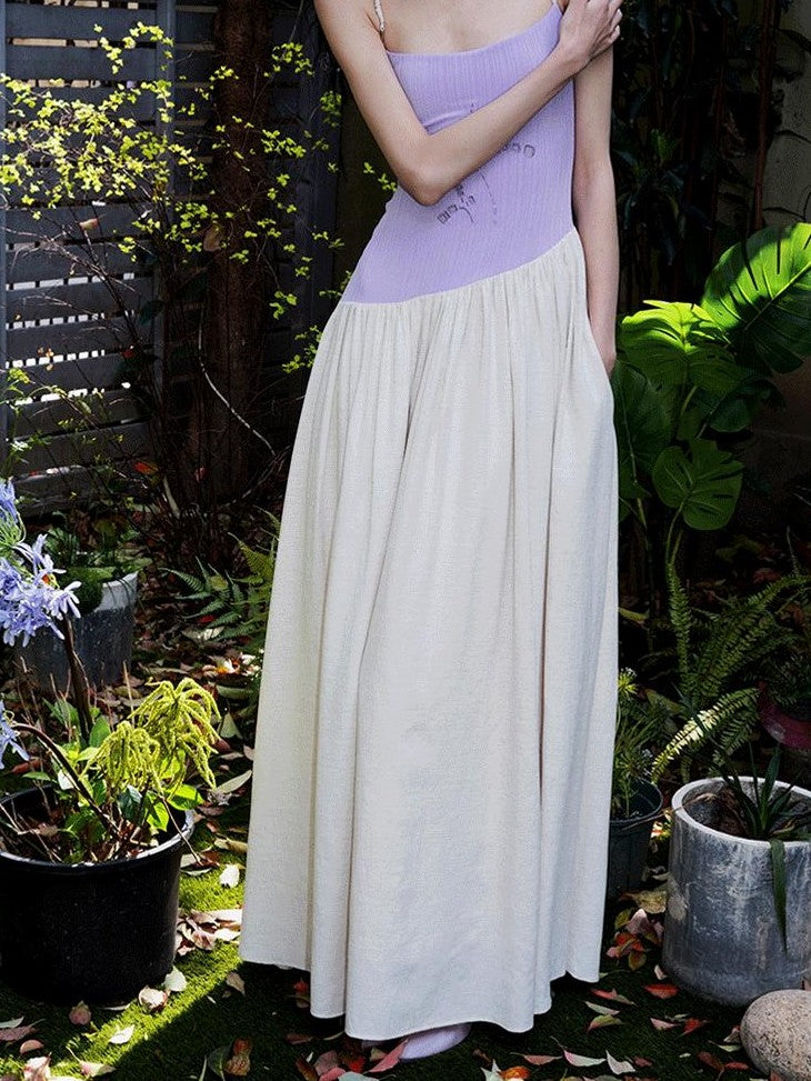 badtaste Embroidered Burnout Patchwork New Chinese Style Women's Slim Slip Maxi Dresses