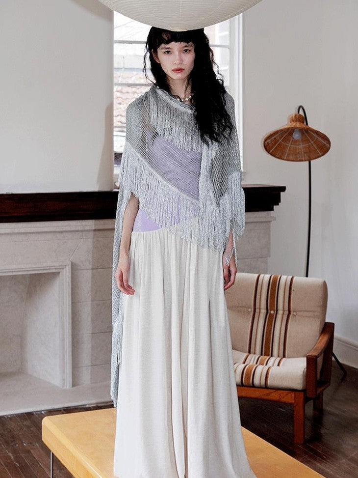 badtaste Embroidered Burnout Patchwork New Chinese Style Women's Slim Slip Maxi Dresses