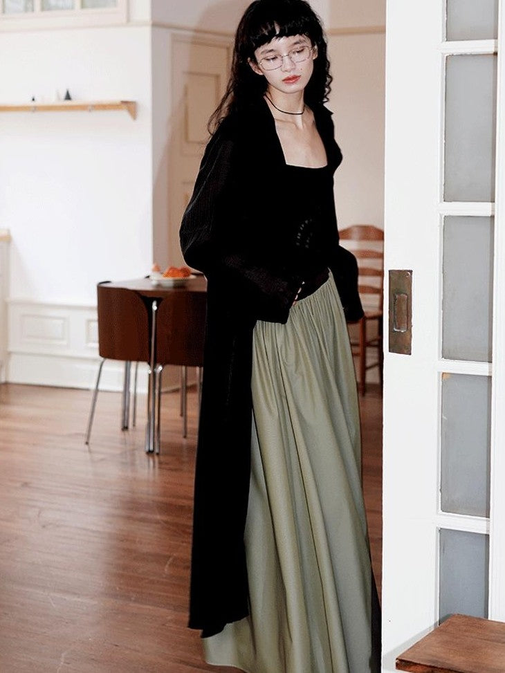 badtaste Embroidered Burnout Patchwork New Chinese Style Women's Slim Slip Maxi Dresses