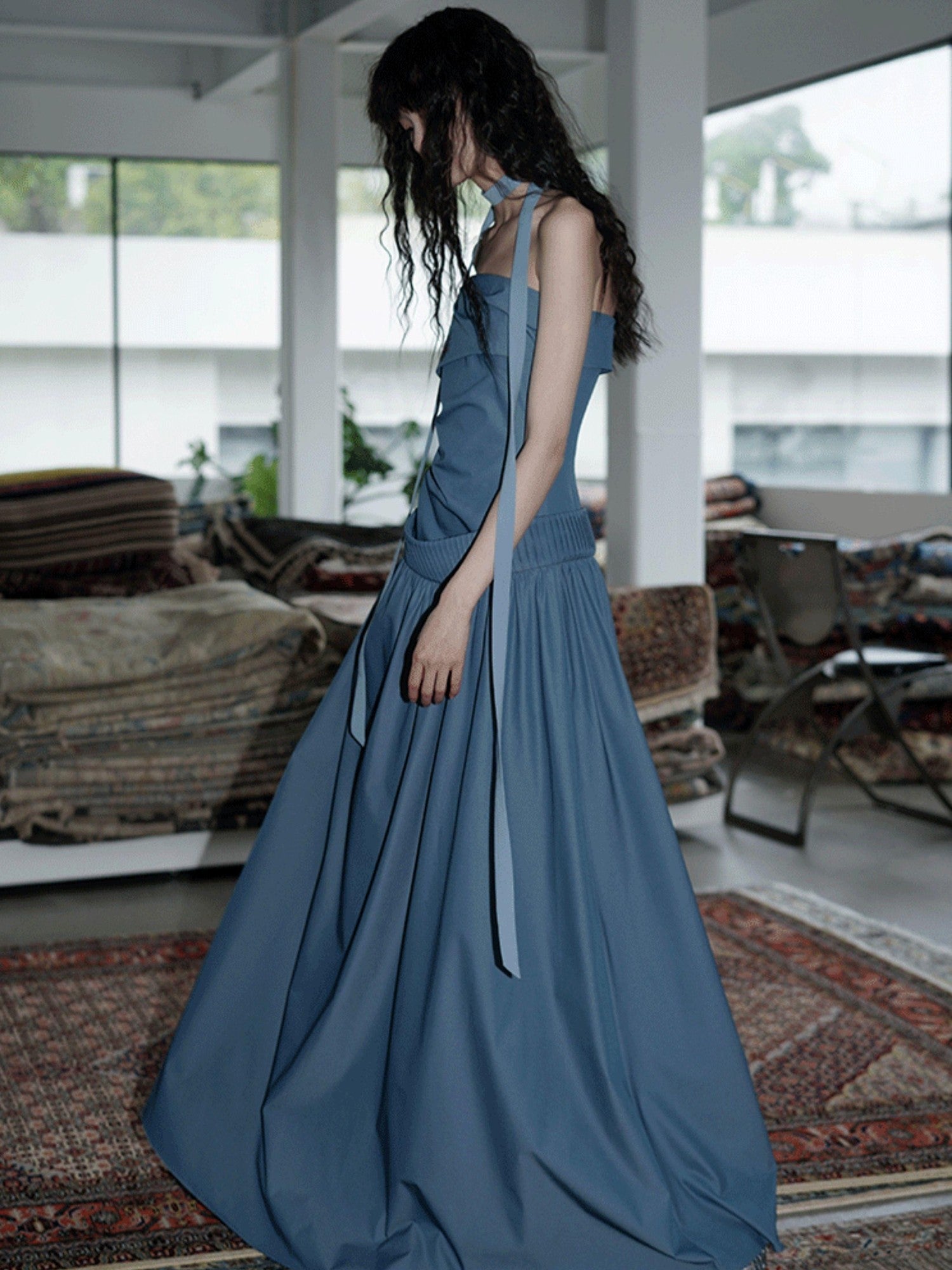 badtaste Embroidered New Chinese Faux Two Piece Women's Strapless Maxi Dresses