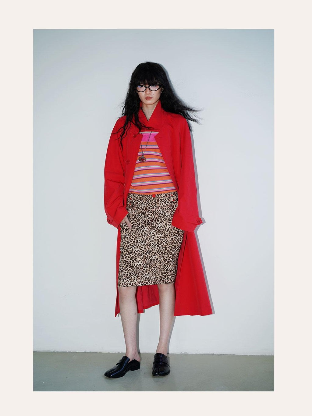 badtaste Leopard Embroidered Slim Split Low Waist Women's Suede Pencil Skirts