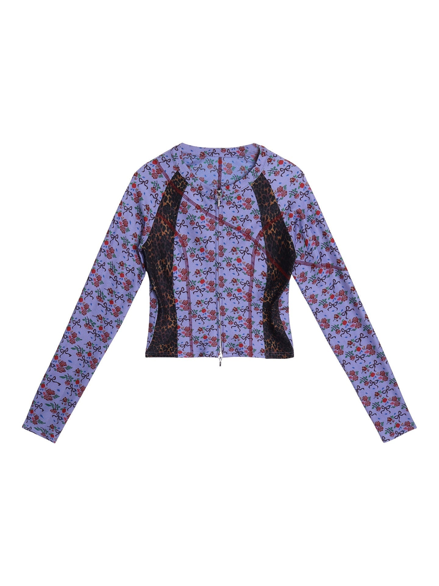 badtaste_Leopard_Print_Floral_Patchwork_Slim_Women's_Fleece_Long_Sleeve_T-shirts_990823985597_MISSTT