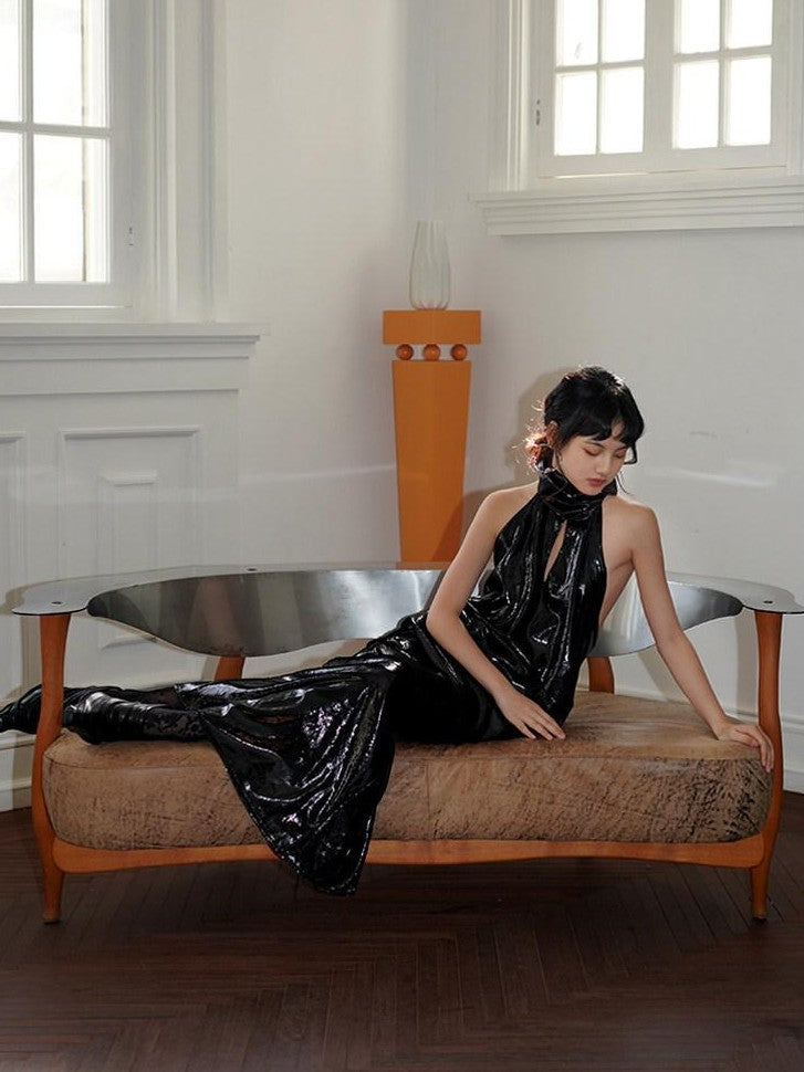 badtaste Lustrous Solid Low Waist Long Women's Special Fabric Mermaid Skirts
