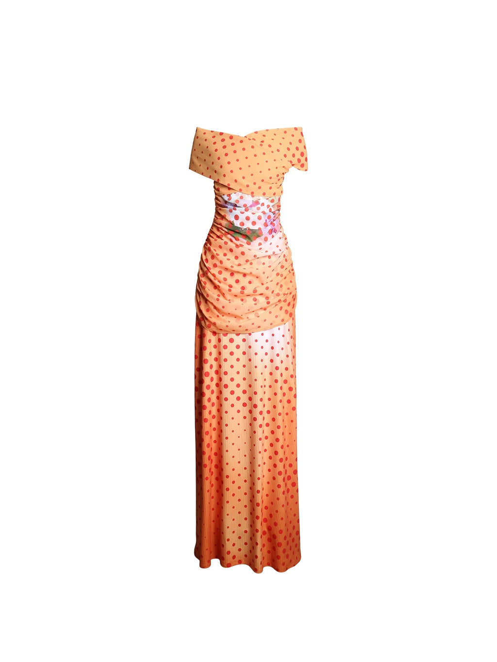 badtaste_Orange_Polka_Dot_Off_Shoulder_Multiway_Slim_Women's_Beach_Maxi_Dresses_938222295605_MISSTT