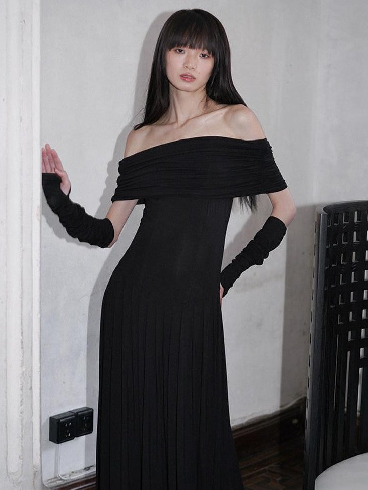 badtaste Peacock Blue Off Shoulder Slim Two Piece Women's Strapless Maxi Dresses