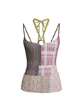 badtaste_Pink_Retro_Print_Halter_Multiway_U_Neck_Slim_Fit_Women's_Camisoles_1047035980409_MISSTT