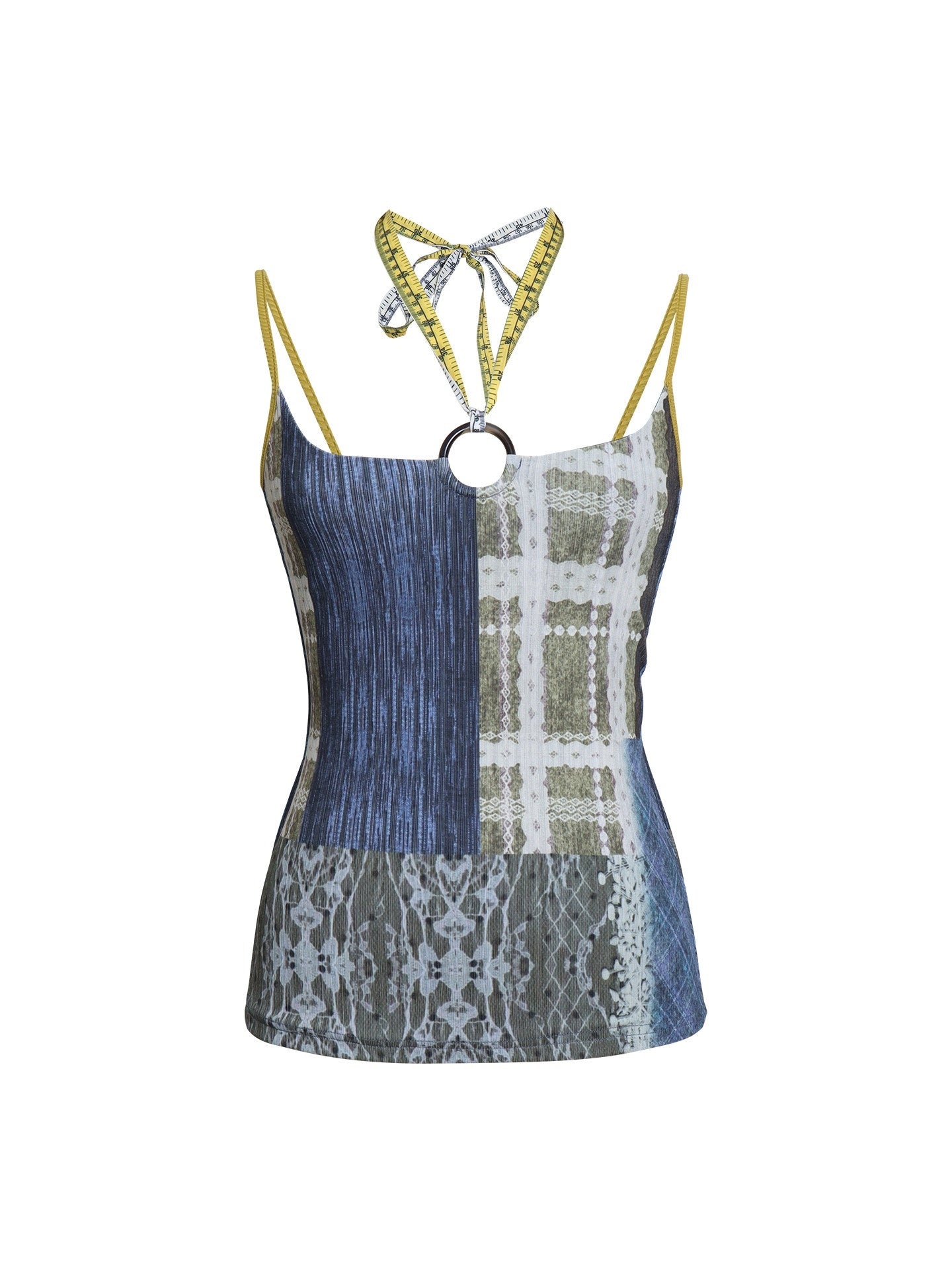 badtaste_Pink_Retro_Print_Halter_Multiway_U_Neck_Slim_Fit_Women's_Camisoles_1047035980409_MISSTT