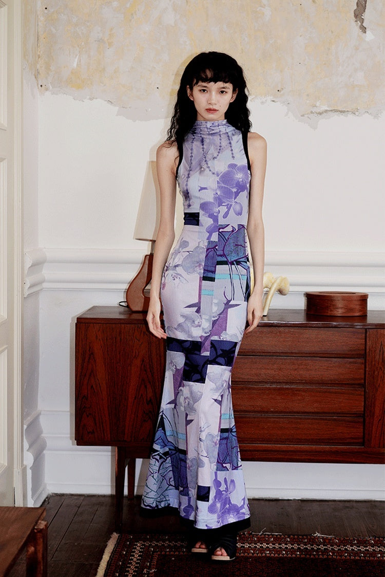 badtaste_Printed_Hollowout_Stand_Collar_Sleeveless_Women's_Bodycon_Maxi_Dresses_778976626307_MISSTT