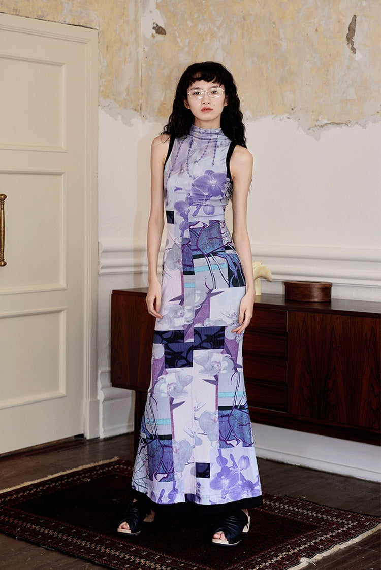 badtaste_Printed_Hollowout_Stand_Collar_Sleeveless_Women's_Bodycon_Maxi_Dresses_778976626307_MISSTT