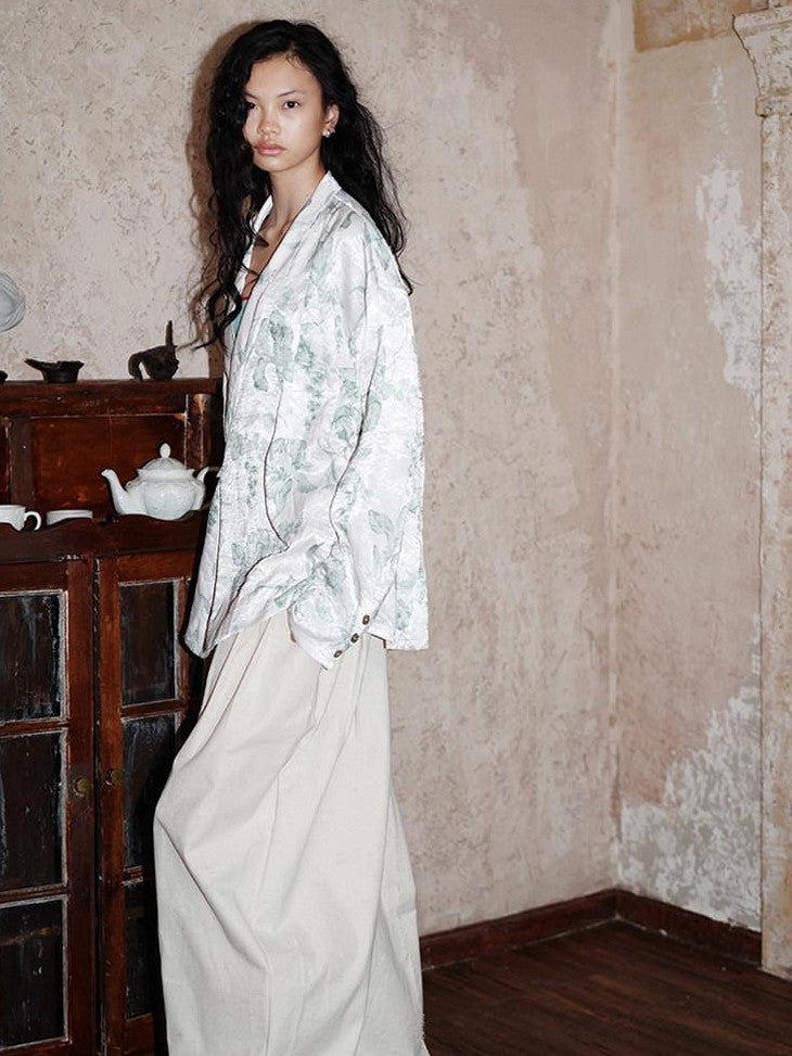 badtaste Printed Western Retro Tie Front Loose Oversized Women's Blazers