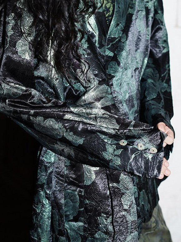 badtaste Printed Western Retro Tie Front Loose Oversized Women's Blazers