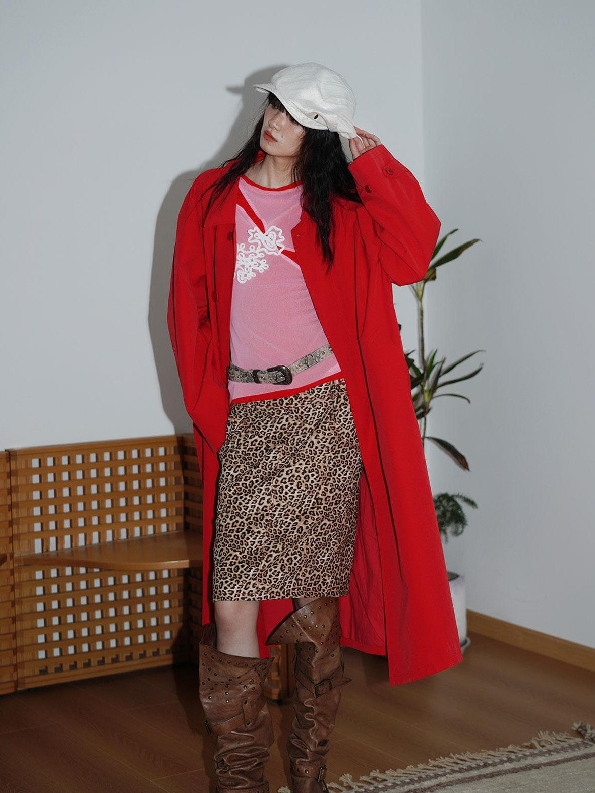 badtaste Retro British Stand Collar Zipper Straight Women's Long Coats