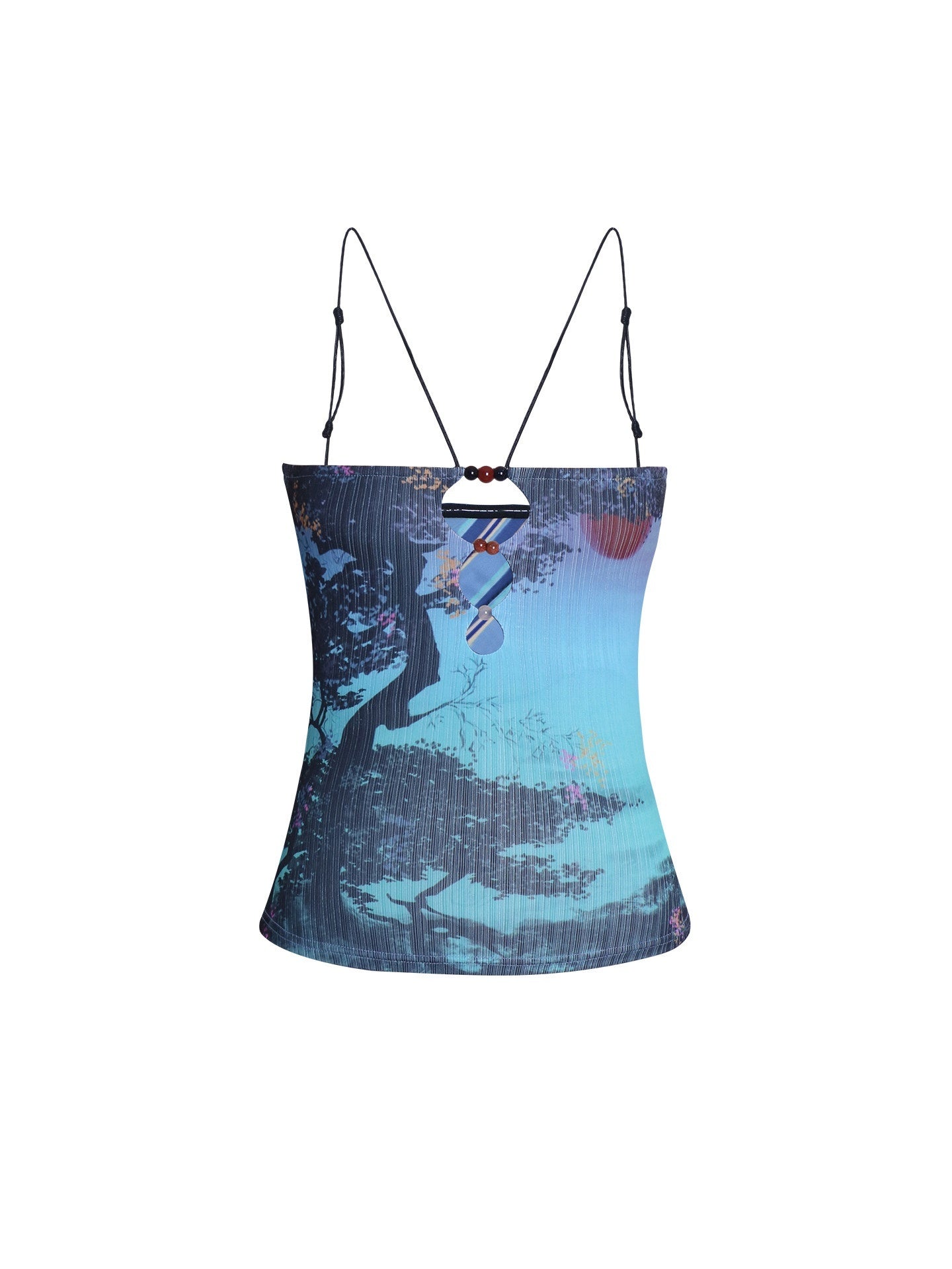 badtaste_Retro_Oriental_Beaded_Cutout_Scenic_Print_Colorblock_Women's_Camisoles_1056175487284_MISSTT