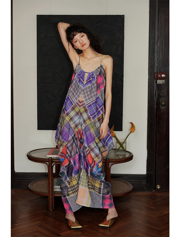 badtaste_Retro_Plaid_Spaghetti_Strap_Women's_Lightweight_Single_Layer_Slip_Maxi_Dresses_722958037567_MISSTT