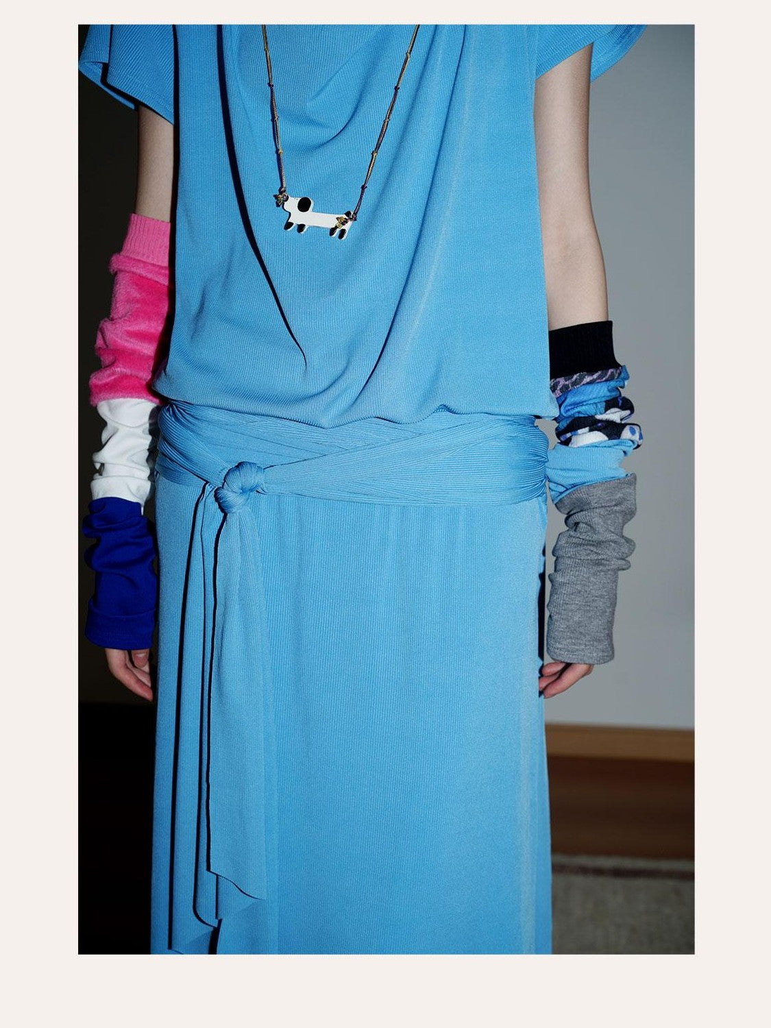 badtaste Rose Pink Vintage Solid Lapel Tie Oversized Women's Casual Maxi Dresses