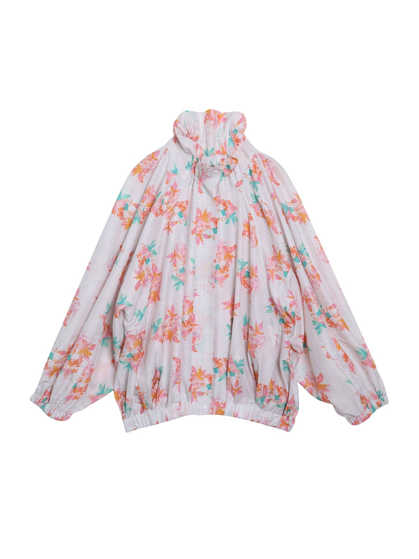 badtaste_Sheer_Floral_Print_Adjustable_Drawstring_Hem_Women's_Lightweight_Jackets_1042313172779_MISSTT