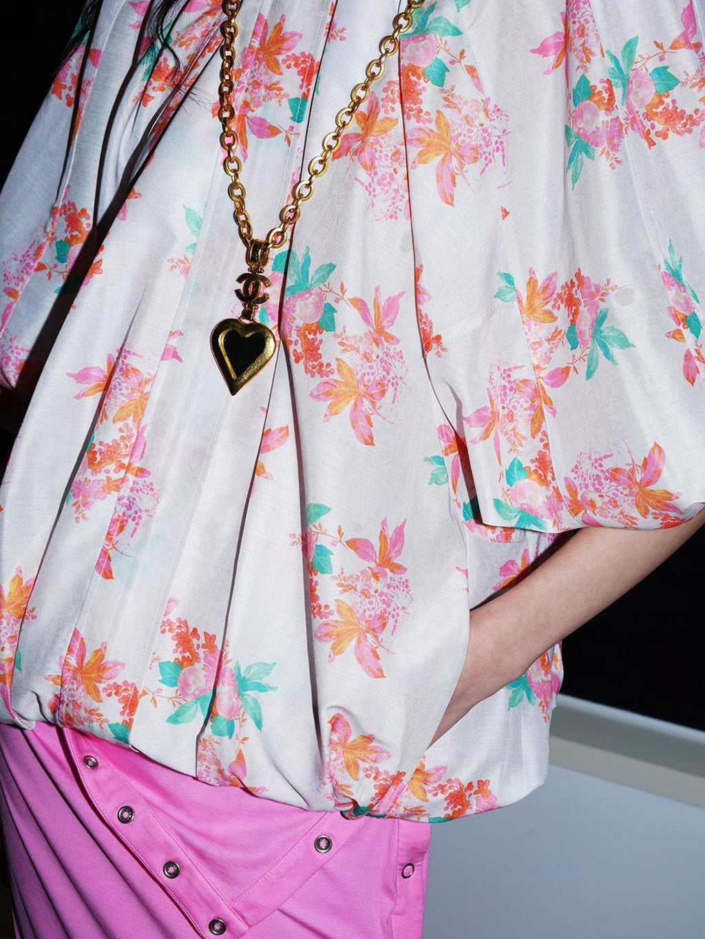 Sheer Floral Print Adjustable Drawstring Hem Women's Lightweight Jackets