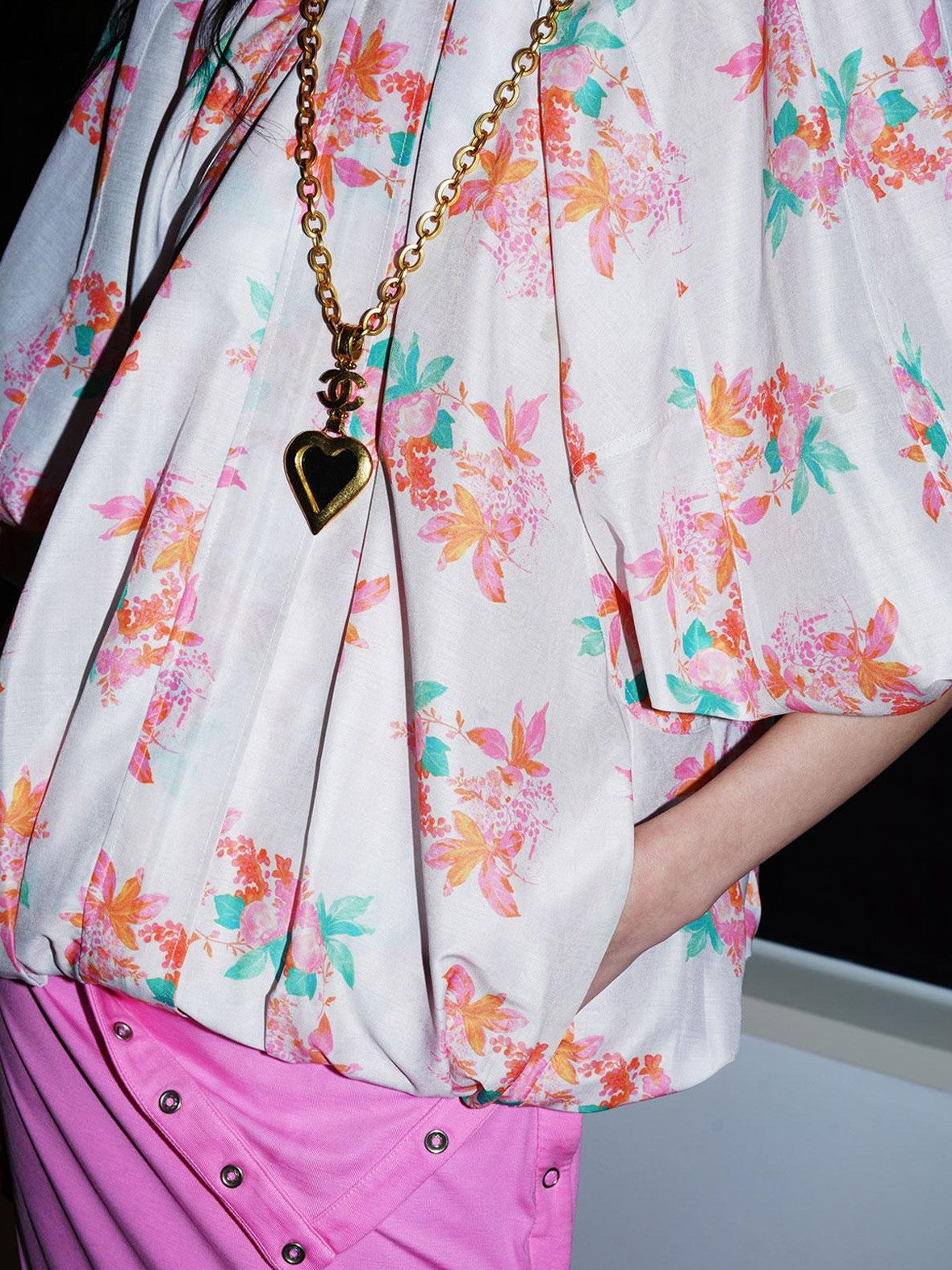 Sheer Floral Print Adjustable Drawstring Hem Women's Lightweight Jackets