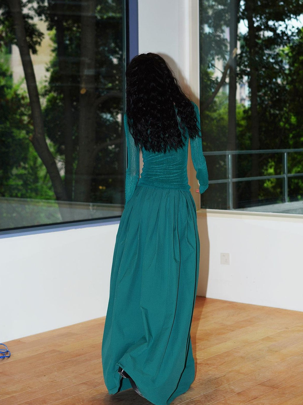 badtaste Sheer Ornate Embroidered Rhinestone Women's Other Fabric Slip Maxi Dresses