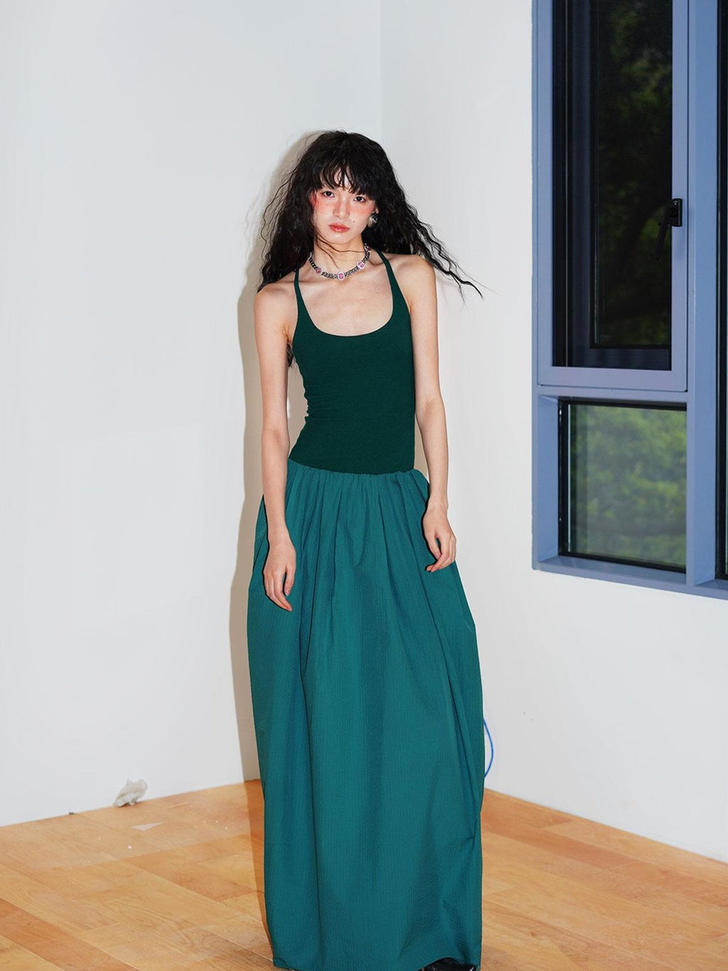 badtaste Sheer Ornate Embroidered Rhinestone Women's Other Fabric Slip Maxi Dresses