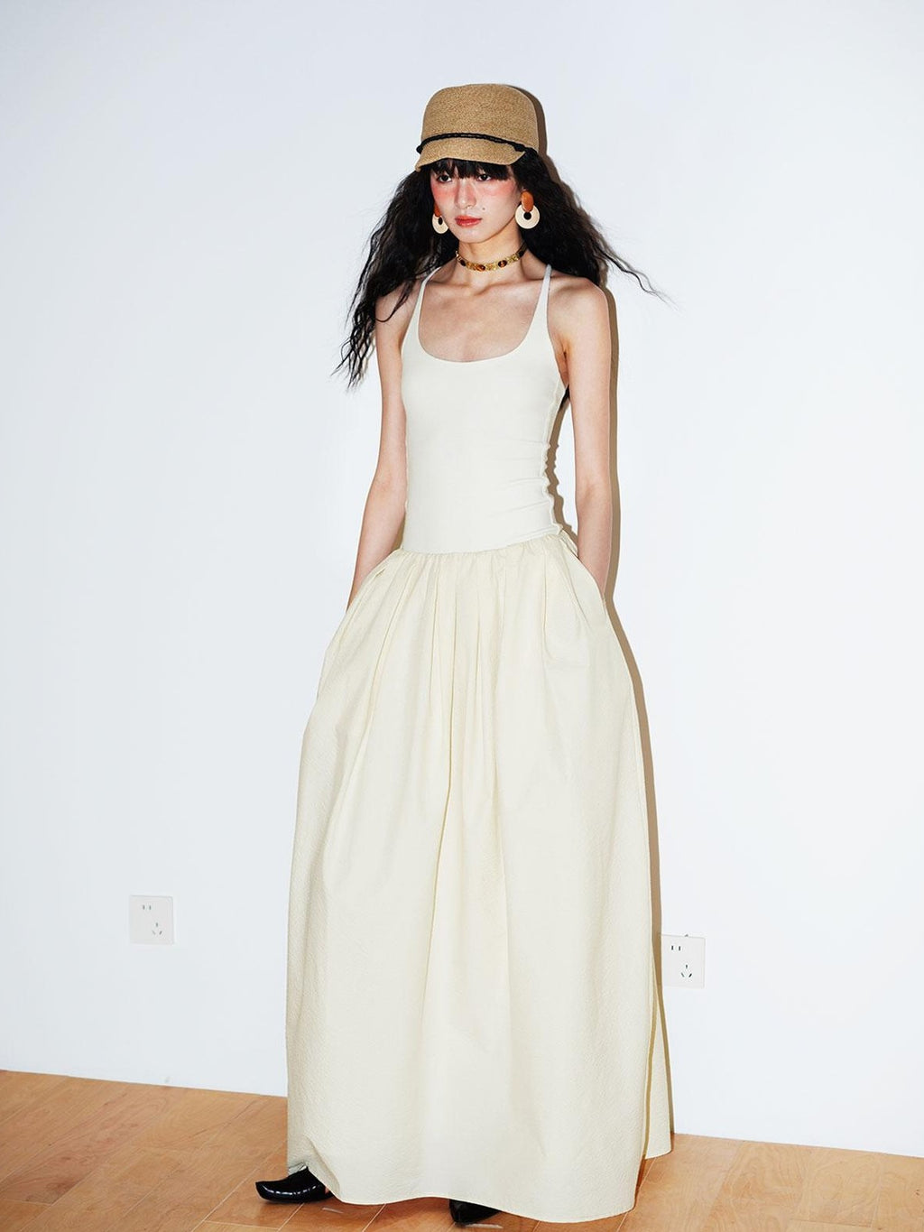 badtaste Sheer Ornate Embroidered Rhinestone Women's Other Fabric Slip Maxi Dresses