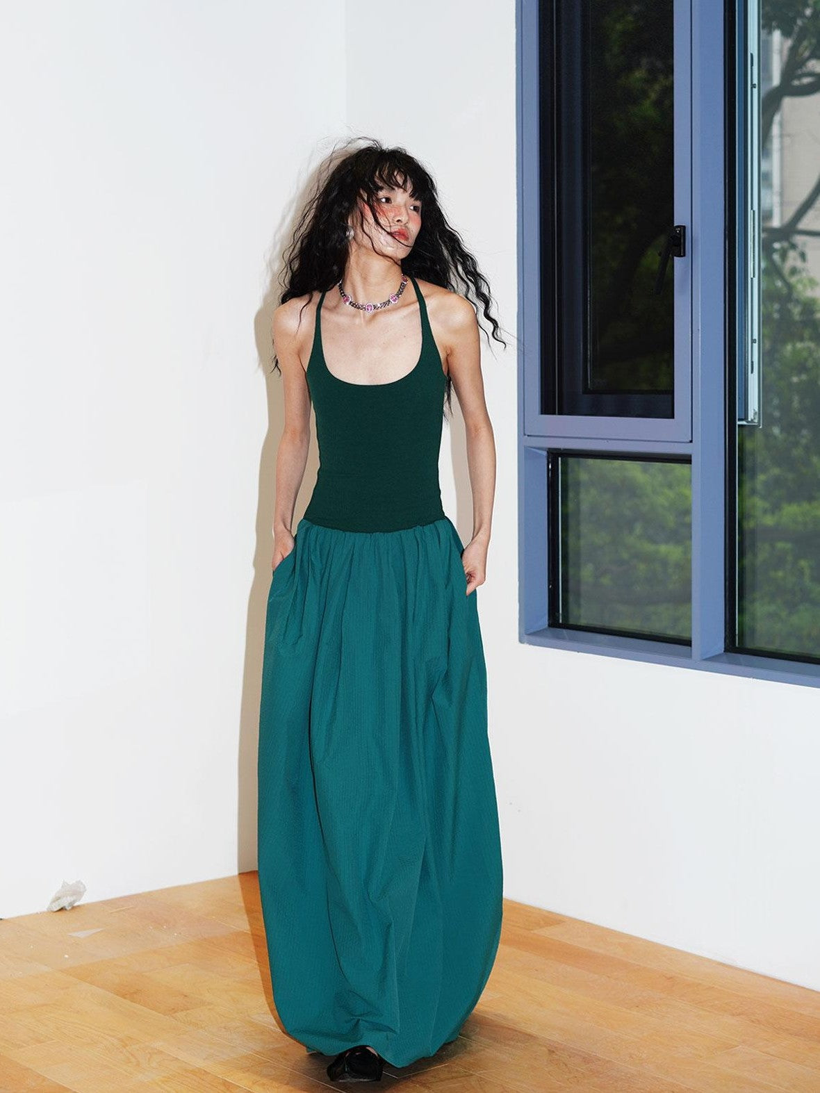 badtaste Sheer Ornate Embroidered Rhinestone Women's Other Fabric Slip Maxi Dresses