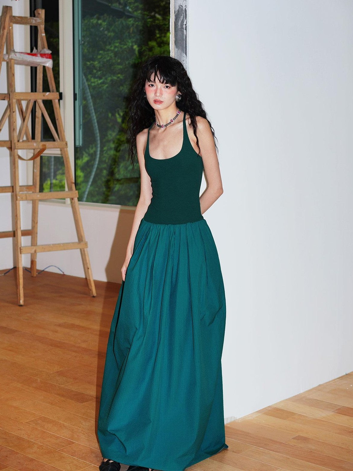badtaste Sheer Ornate Embroidered Rhinestone Women's Other Fabric Slip Maxi Dresses