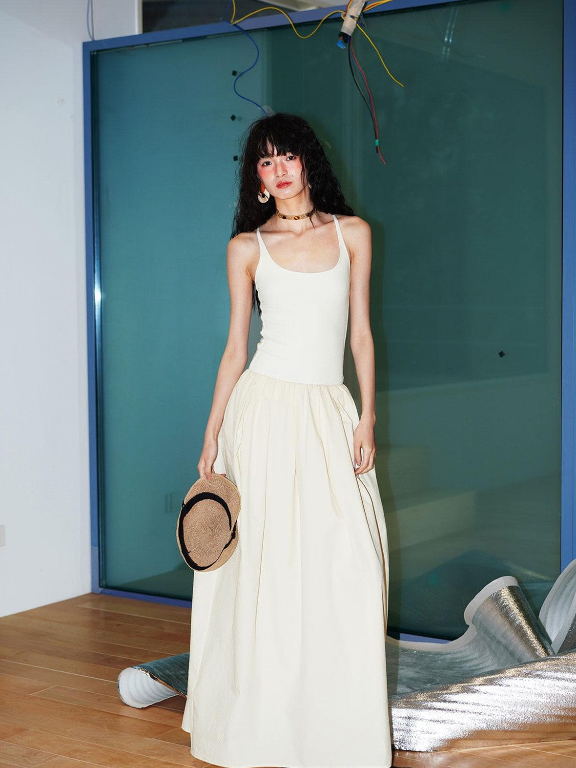 badtaste Sheer Ornate Embroidered Rhinestone Women's Other Fabric Slip Maxi Dresses