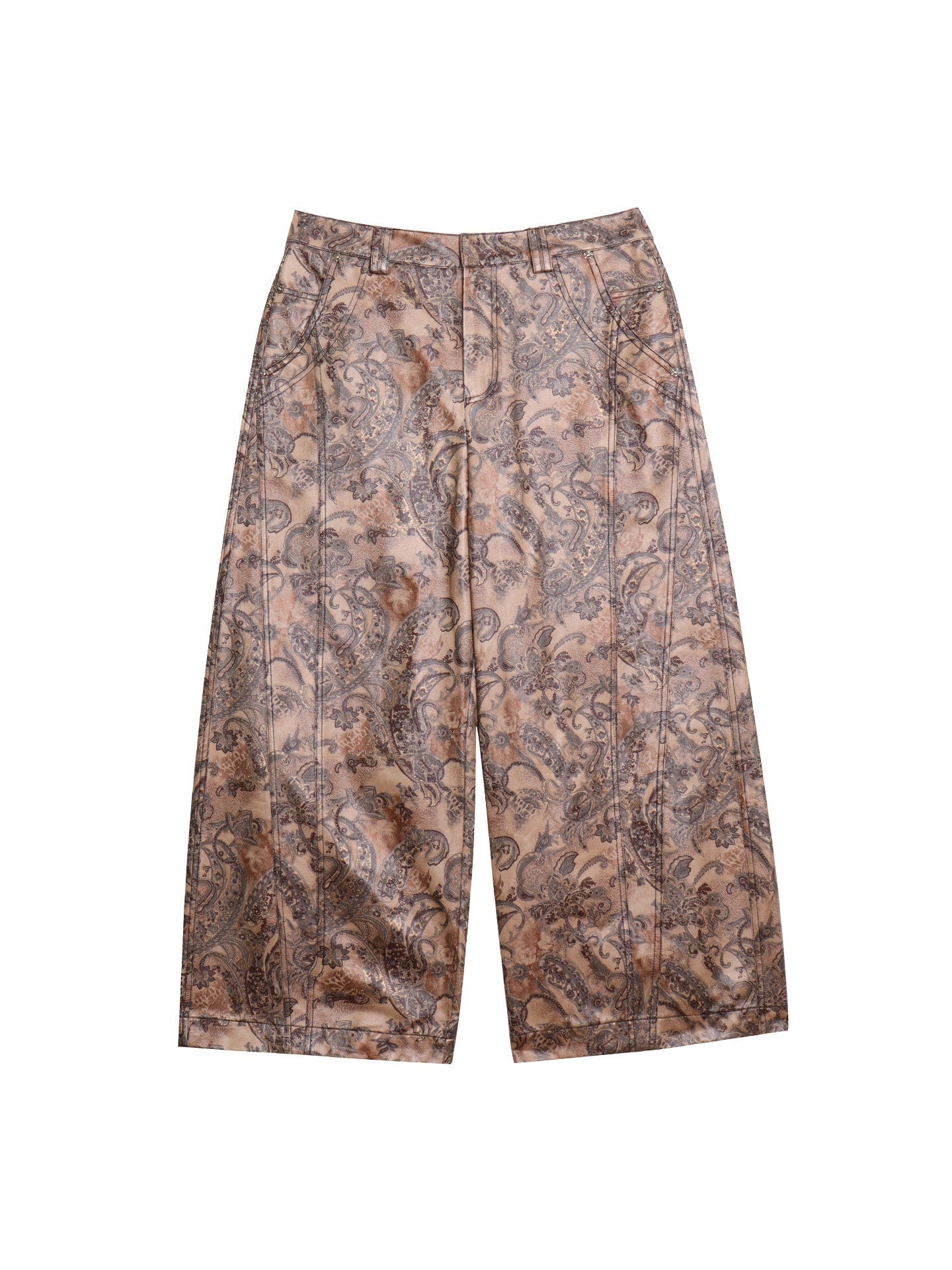 badtaste_Shiny_Paisley_Print_Loose_Fit_Women's_Faux_Leather_Straight-leg_Pants_990815321645_MISSTT
