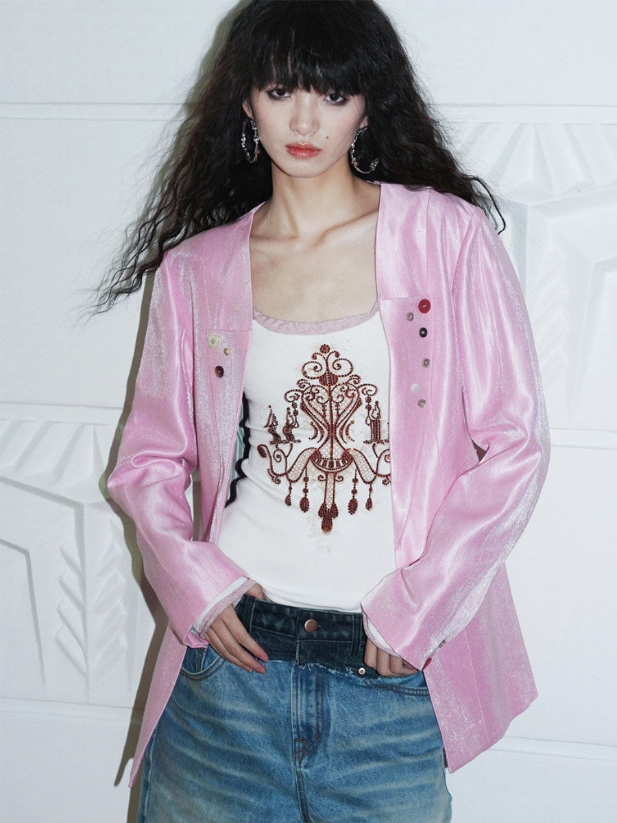 badtaste_Silver_Sheen_Light_Reflective_Loose_Retro_Western_Women's_Other_Material_Blazers_837375219561_MISSTT