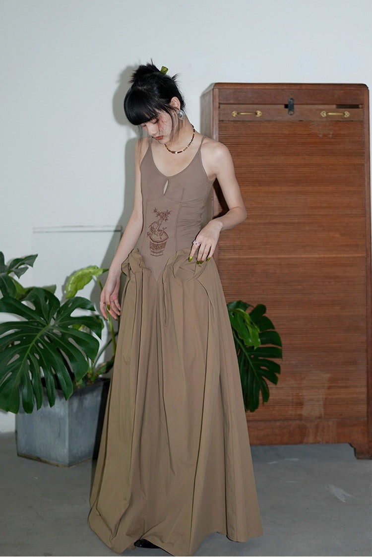 badtaste_Solid_Embroidered_Tailored_Waist_Cinched_Flared_Women's_Slip_Maxi_Dresses_674813974710_MISSTT